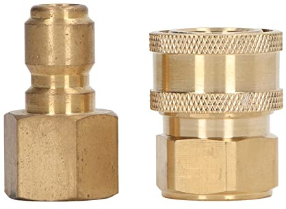 5000PSI Bricka Quick Connect Fittings Rör Adapter Anslutning Högtryckstvätt Adapter Set Gäller de Flesta Högtryckstvättar (M18x1,5 mm invändig gänga stickpropp och uttag)
