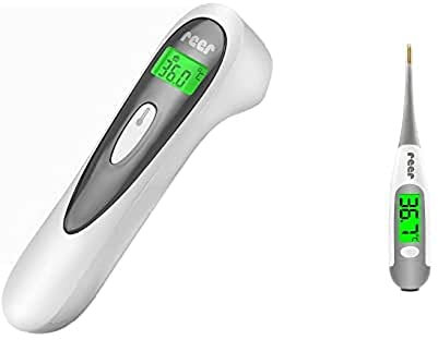 Bundle Baby-Fiebertthermometer: Infrarot-Fieberthermometer reer Colour SoftTemp für schnelle Kontrolle und ExpressTemp Pro für genaueste Messung - kurze Messzeit, beleuchtetes Display, flexible Spitze