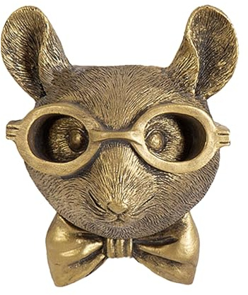 GUASDIE Animal Wall Decor: Faux Deer Head Mount, Resin Animal Head Wall Hanging for Living Room, Bedroom, Bathroom, Kitchen, Unique Art, Sculptures Home Decor, Gift, Rat