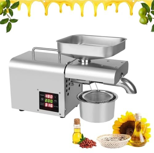 610w Olio pressa automatica, noci arachidi frantoio a freddo & pressa calda, estrattore di pressa per olio di noci in acciaio inox, dell'olio estrazione di olio fino al 55%