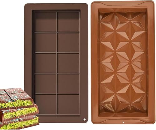 Dubai Schokolade Schokoladenform, Silikon Silikonform Schokolade Dubai Schokolade Tief Form Für Schokolade Praline Süßigkeiten Zum Backen Haftbeschichtete Süßigkeitenformen Dicke Schokoladentafelform