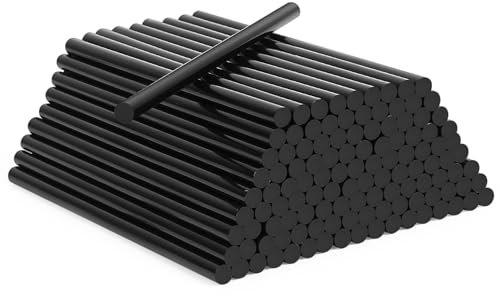 124 Pcs Baton de Colle pour Pistolet 7mm x 150 mm, Bâtons de Colle Chaude 7mm, Baton de Colle Pistolet pour Colle Pistolet à Colle Chaude Noir Séchage Rapide pour Bricolage Artisanat