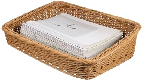 Holibanna Cesta Tejida para Almacenamiento de Frutas y Verduras, Diseño Rústico Natural, Resistente y Duradera, Adecuado para Decoración y Organización el Hogar