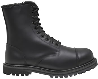 Brandit Plateau Phantom Fur Liner 10 Eyelet Boots, Svart för foder 10 | Storlekar UK4/EU38 till UK13/EU47