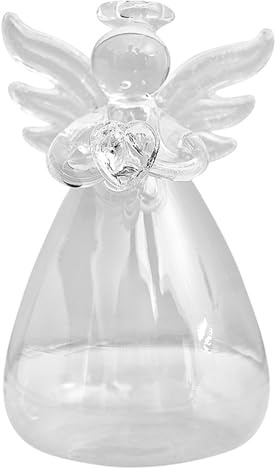 Skyddsängelvas, ängeldesign glasvas, ängelhudkultur, mejsel med