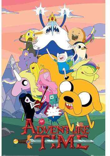 Pyramid International Offizielles Maxi-Poster – Adventure Time (Gruppe), dekoratives Wandkunst, 61 cm x 91,5 cm, Poster für Schlafzimmer, Schlafsäle und Fans