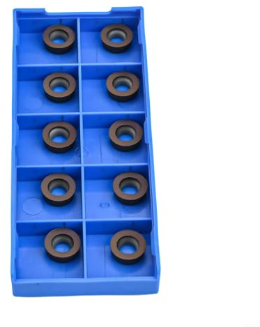 Honseadek 10 Pcs RPMT1003MO VP15TF Carbide Turning Inserts for CNC Lathe and Milling Cutter, for Semi-Finishing and Finishing Indexable Inserts with High, Strong Resistance and Precise Tolerances
