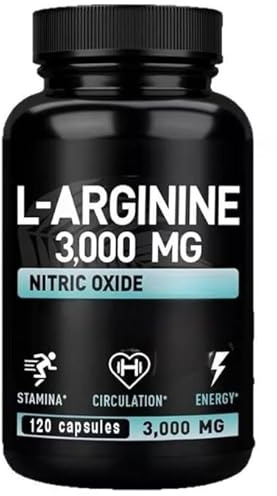 L-arginin, kväveoxid, hjälper uthållighet och muskelstöd | Övergripande kroppsvitalitet - Icke-GMO - Bästa träning