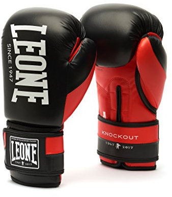 LEONE 1947, KNOCKOUT Boxhandschuhe, Unisex-Erwachsene, Rot, 10 OZ, GN371