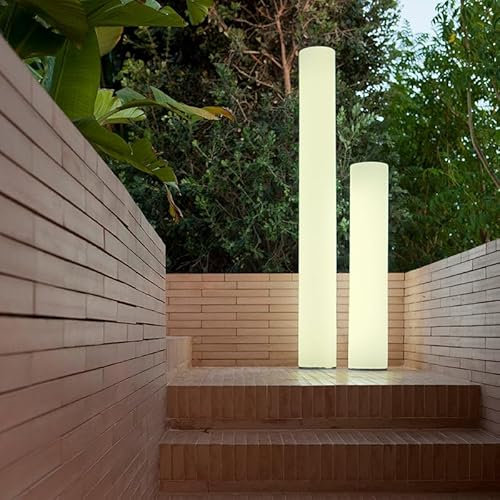 Lampada da terra, MOOVERE lampione colonna 160cm in&out luce bianca fredda via cavo (batteria + RGB)