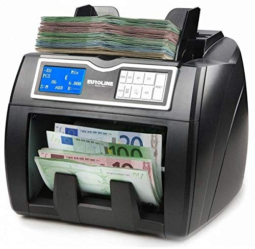 EUROLINE - Compteuse de billets - Valorisatrice PRO billets mélangés - Détection faux billets 100% Testé BCE