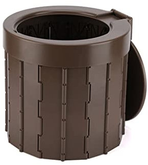 WYJRO WC Portatile Chimico per Campeggio, Toilette da Viaggio per Camper Caravan, Perfetto per Camper, Barca, roulotte, Auto, Viaggio o casa,Marrone