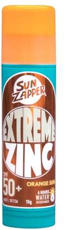 Sun Zapper Zinc Stick - Orange Farbe Sonnenschutz LSF 50+ Australische Sonnencreme