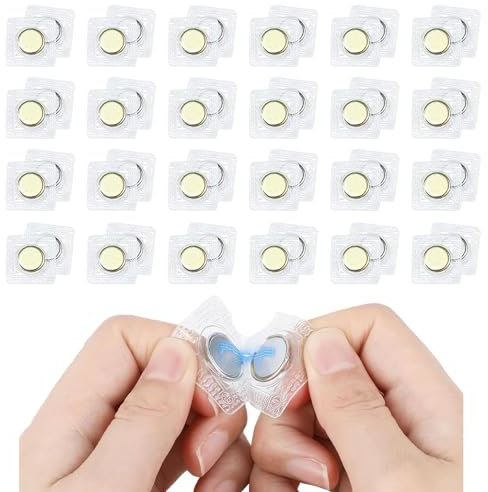 24 Paar Magnete zum Einnähen, Nähen Magnet Knopf, PVC Unsichtbare Magnetknopf Hidden Sew Magnetverschluss für Handtaschen Kleidung Lederhandwerk