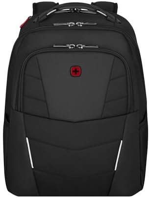 WENGER Altair Laptop-Rucksack mit Tabletfach, Notebook bis 15,6 Zoll, Tablet bis 10 Zoll, 22 l, Damen Herren, Büro Business Uni, Schwarz, 653186