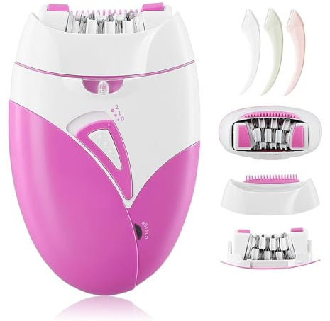 Epilator for Women, Smooth Glide Epilator Facial Hair Remover for Women with 2 Speed & LED Light, Electric Facial Hair Removal Suitable for Face, Bikini Areas, Underarms, Arms, Legs