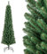 GYMAX 5FT 6FT 7FT 8FT Green Pencil Slim Christmas Tree, Artificial Traditional Xmas Tree, Indoor Outdoor Christmas Decoration (6 ft with 392 Tips)