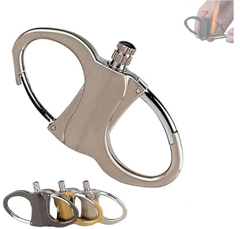 Accendino portachiavi, accendino a fiammifero permanente illimitato con portachiavi, accendino a fiammifero permanente, set di accenditori di emergenza, portachiavi in ​​metallo con bastoncino imperme