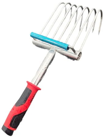 Colcolo Rastrillo de Mano pequeño, Herramienta de Garra para jardín, cultivador Manual, cultivador Ligero para excavar Tierra, para Patio Trasero, Playa,