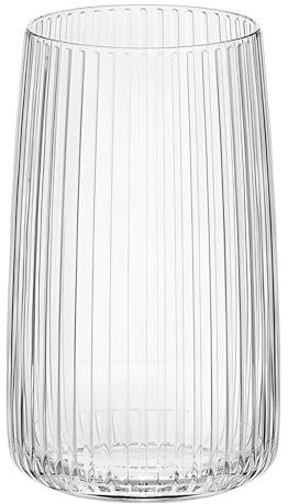 Glasmark KROSNO 1992 glas set med 6 stycken – dricksglas – vattenglas räfflade – transparent diskmaskinssäker – 480 ml