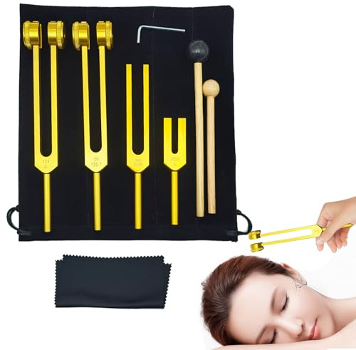Forchette per accordatura per la guarigione, 128 Hz, strumenti di guarigione, strumenti curativi multiuso, in lega di alluminio, per meditazione e yoga, principianti ed esperti