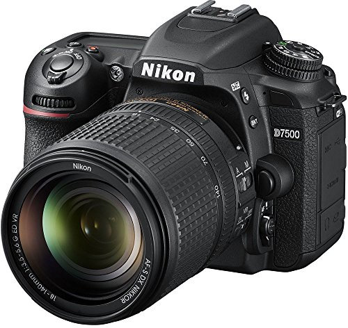 Nikon D7500 with AF-S 18-140mm f/3.5-5.6G ED VR Lens -SLR Camera, Black (Renewed)