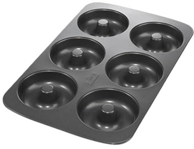 Birkmann, Easy Baking Donutblech, Ø 9 cm, 6-fach, Antihaftbeschichtung, mit Rezept, 881631