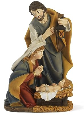 PABEN Statua Presepe Gruppo Natività in Resina Articoli Religiosi (10.8 cm)