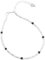 NicoWerk Damen Silberarmband Schlicht aus 925 Sterling Silber Schmal Filigran Glänzend mit Stein Schwarz Edel Elegant Dezent Gewickelt SAB272