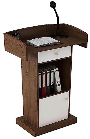 WAGLOS Rednerpult Podiumsständer, hölzerne Rednerpulte mit geräumigen Schubladen, Kanzeln für Kirchen, für Schulklassenzimmer, Hotel-Besprechungsräume, Podien Klassisch elegant