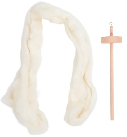 Professionelles Holz-Spindel-Handset Zum Selbermachen, Garnspinnset mit Wolloberteil, Unverzichtbares Werkzeug für Näh- und Stickbegeisterte