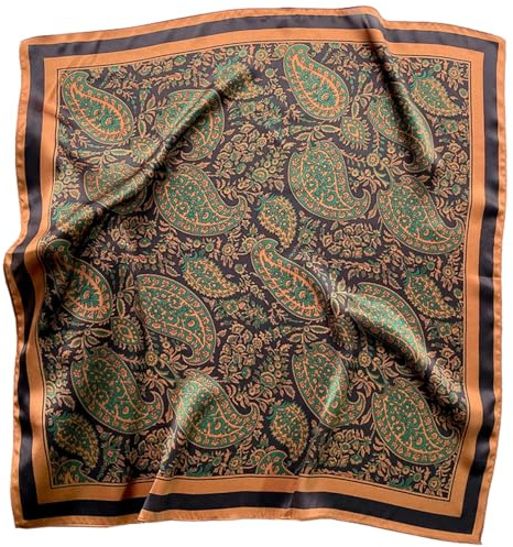 Myneiyi XL 43x43 Inch Extra Large Square Scarf Fashion Scarves Silk Feeling Hair Scarf Wrapping Scarfs Night Sleeping Headscarf BA10-01
