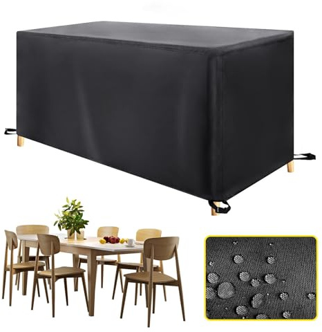 HYFBH Housse Salon de Jardin Housse Table de Jardin, 130x80x110cm/LxWxH Housses pour Mobilier de Jardin, Bâche de Protection Étanche Oxford Tissu Imperméable Anti-UV Anti-poussière