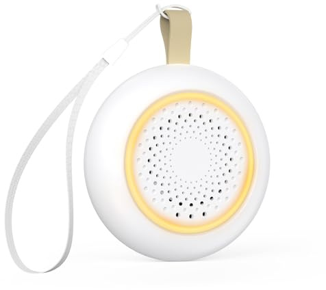 ORIA White Noise Machine, Sound Machine for Baby with 30 Soothing Sounds, Night Light 3 Levels, Timer, Rechargeable, 30H Playtime, Portable for Sleep Aid Nursery