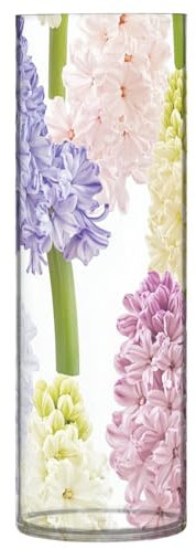 Jarrón de plástico blanco con diseño de jacintos Safari, transparente, estético, transparente, para decoración de bodas, mesas de oficina, fiestas