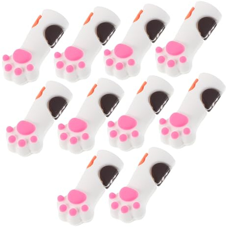 FIXOSHEE 10 Piezas de Herramientas de Pedicura de Silicona con Diseño de Pata de Gato Fundas Protectoras para Tijeras de Cutículas Alicates y Pinzas Reutilizables y Fáciles de Limpiar