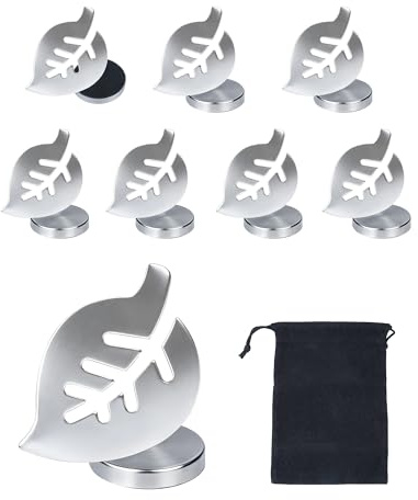 8 Pcs Poids de Nappe de Table 49g Exterieur Poids Nappe Magnétique Acier Inoxydable Pince magnétique pour Nappe (Feuille)