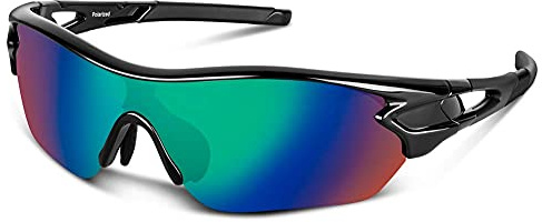 BEACOOL Gafas de Ciclismo Polarizadas,Gafas de Sol Deportivas Unisex Protección UV400 con Monturas Ligeras para Ciclismo Carrera Surf Golf Conduciendo