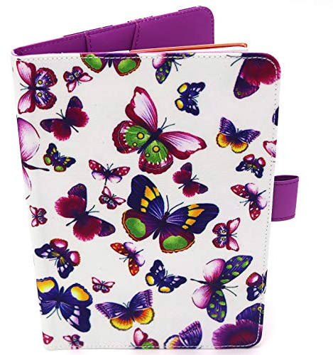 Porta Libretto Sanitario Bambino - Fantasia Farfalla - Formato A5 15x20 Cm - Alette Per Riporre Prescrizioni y Documenti