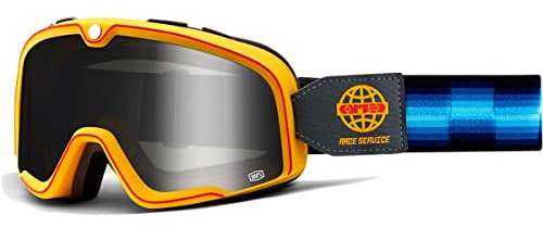100% Barstow Adult Off-Road Motorcycle Goggles - Race Service/Silver Mirror Lens/One Size