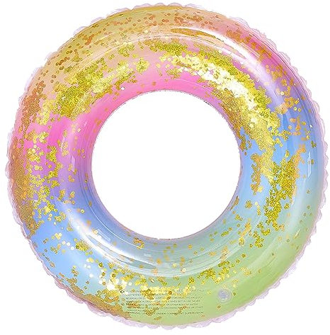 Luftmatratze Schwimmreifen Aufblasbar,Aufblasbare Schwimmbecken Schwimmer, Schwimmende Ball für Party Dekorationen,Pailletten Schwimmring, schwimmender Schwimmring