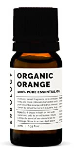 Erbology Organic Pure Orange Essential Oil 10ml - Clarity and Radiance - Small Batch - Sustainably Sourced Straight from Farm in Italy