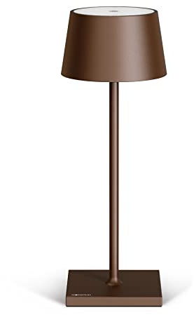 Stilosa Tischlampe Kabellos - Led Tischleuchte - Akku Kabellose Dimmbar Lampe mit Touch - Table Lamp Aufladbar Usb C - Akku-tischleuchte Outdoor - Bronzefarbe