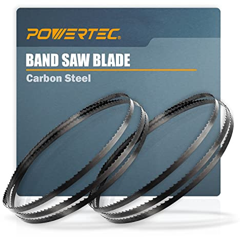 POWERTEC 56-7/8 Inch Bandsaw Blades, 1/4 x 14 TPI Band Saw Blades for Sears Craftsman, Shopcraft, and Duracraft 3-Wheel Band Saw for Woodworking, 2 Pack (13213-P2)