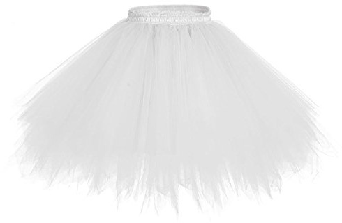 RULTA Damen Tutu Tüllrock 50er Vintage Ballettrock Multi-SchichtenVintage Tüllrock Petticoat Mehrfarbig Bubble Tanzkleid Rock Unterrock Tütü Kurz Ballett