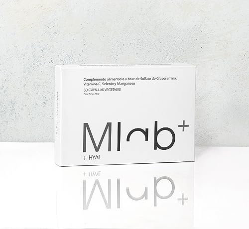 Mlab - Cápsulas + HYAL | Complemeto a base de Glucsamina, Manganeso y Antioxidantes | Activa la Sínesis del Ácido Hialurónico en el Organismo