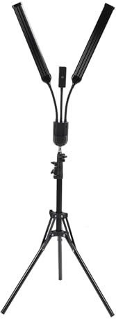 LED-Videoleuchte, Stab-Set, Fotobeleuchtung mit Telefonclip, LED-Videoleuchte, 360° Drehbar, Schwanenhals, LED-Fülllicht, 2 Arme, 11 Lichtstufen, 3000 K, 4000 K, 6000 K (EU)