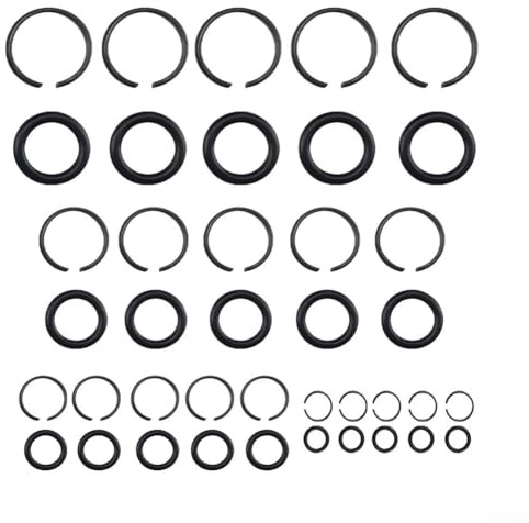 EXTRWORY Lot de 5 bagues de retenue de douille de qualité professionnelle avec joint torique pour clés à chocs pneumatiques Plusieurs tailles (3/4)