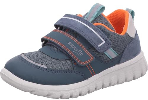 Superfit Jungen Sport7 Mini Lauflernschuh, Blau Orange 8070, 22 EU