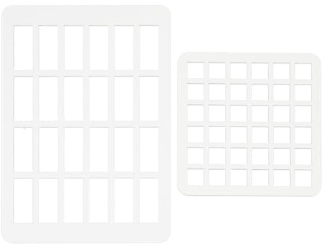 BENECREAT 2 plantillas rectangulares de patrón de dibujo, plantillas de dibujo acrílico, plantillas de pintura para paredes de tela, manualidades, papel, decoración del hogar, 21 x 14,7 cm